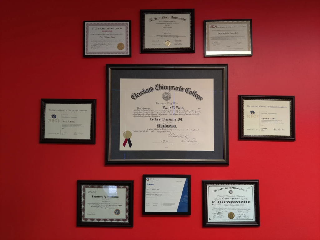 Chiropractic Clinic Tour: Doctors credentials