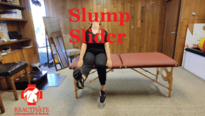 Low back pain and sciatica stretch: nerve flossing slump slider