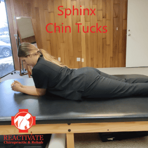 Sphinx chin tucks